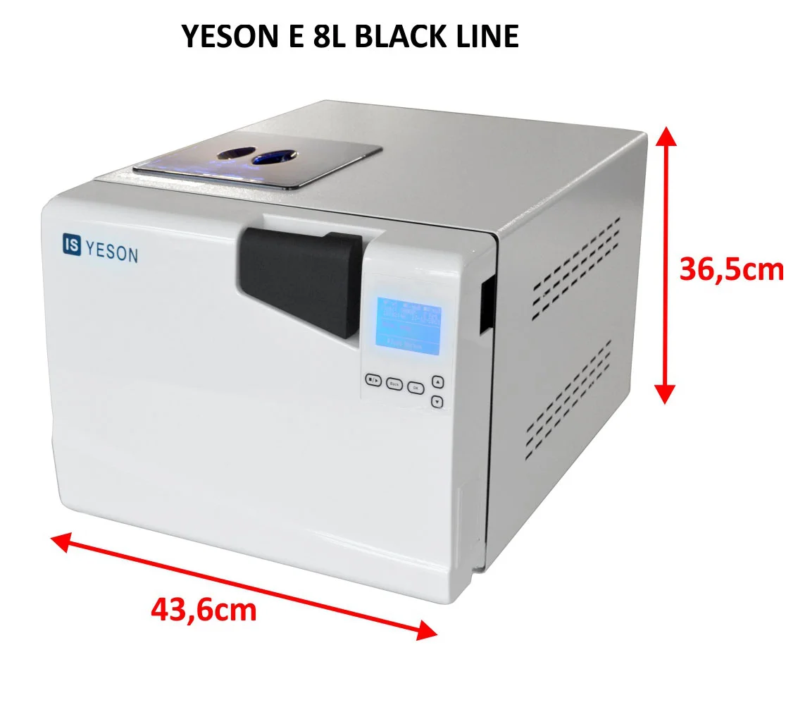 Autoklaw YESON serii E 8L BLACK (LCD) – autoklaw parowy klasy B o pojemności 8 L
